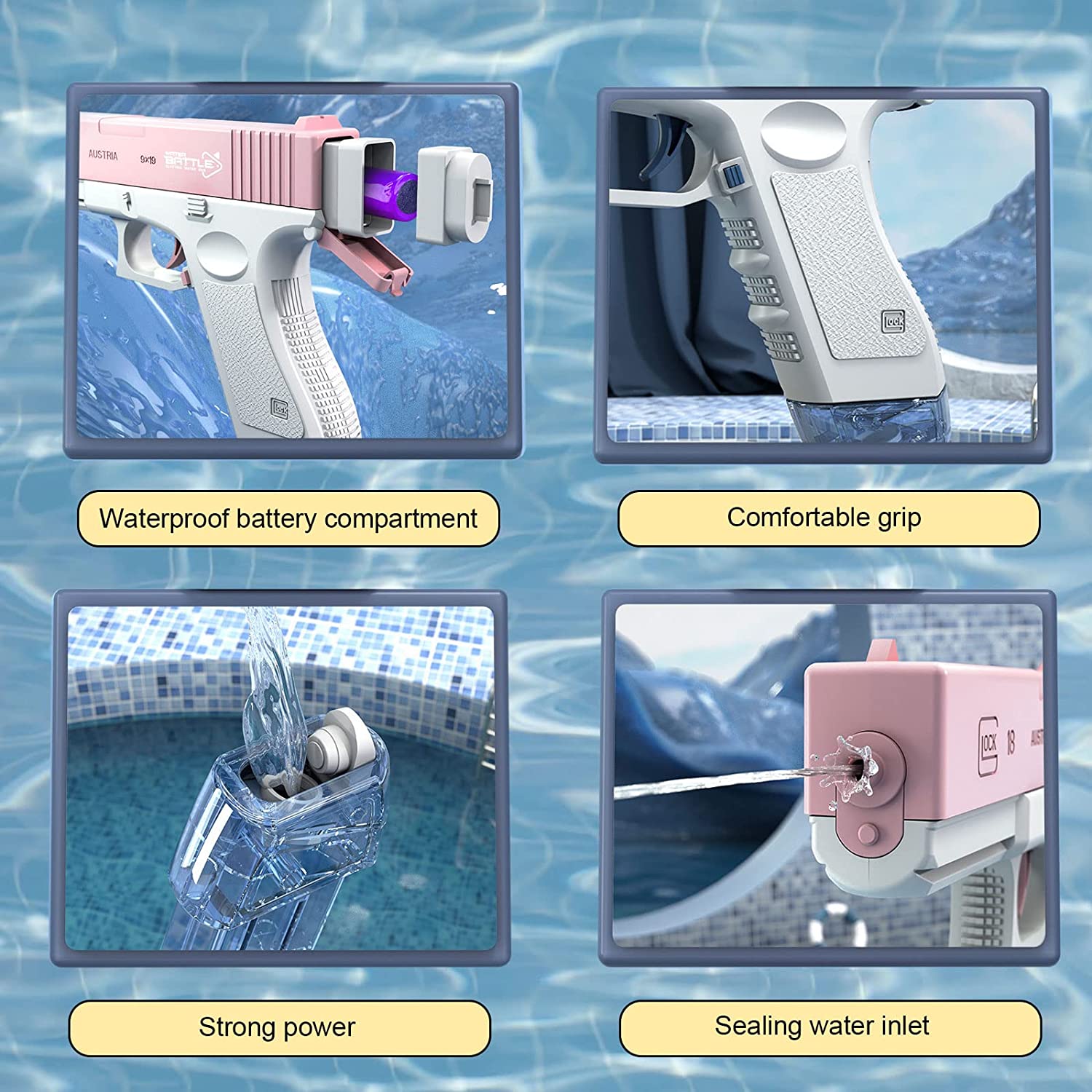 AquaGlock™ - Elektrische Wasserpistole